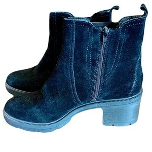 Lucky Brand Sodeti Black Leather Ankle Boots